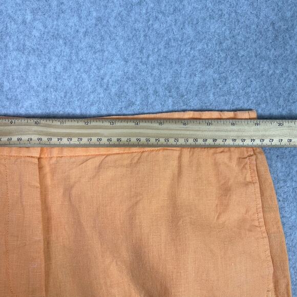 J. Jill Love Linen Orange High Waisted Wide Leg Crop Pants Size XL - Picture 8 of 13